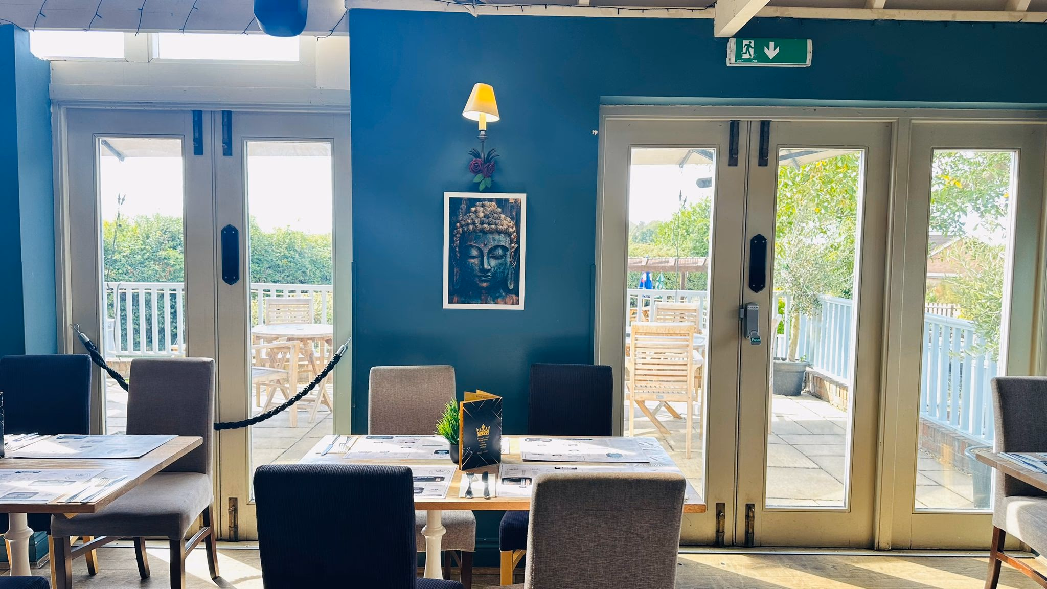 Historic restaurant interior dining room at Old Crown Girton